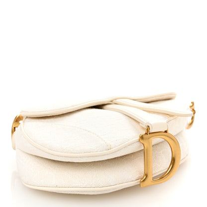 Christian Dior Oblique Mini Saddle Bag White 4 of 11