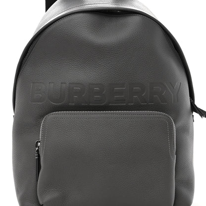Burberry Calfskin Logo Embossed Backpack Charcoal Grey 9 of 11