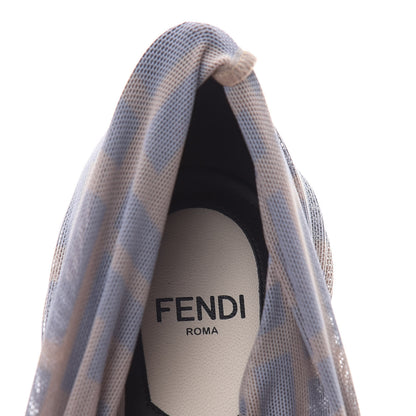 Fendi Technical Mesh FF Colibri High Heel Knee High Boots 38 Black Tobacco 6 of 8