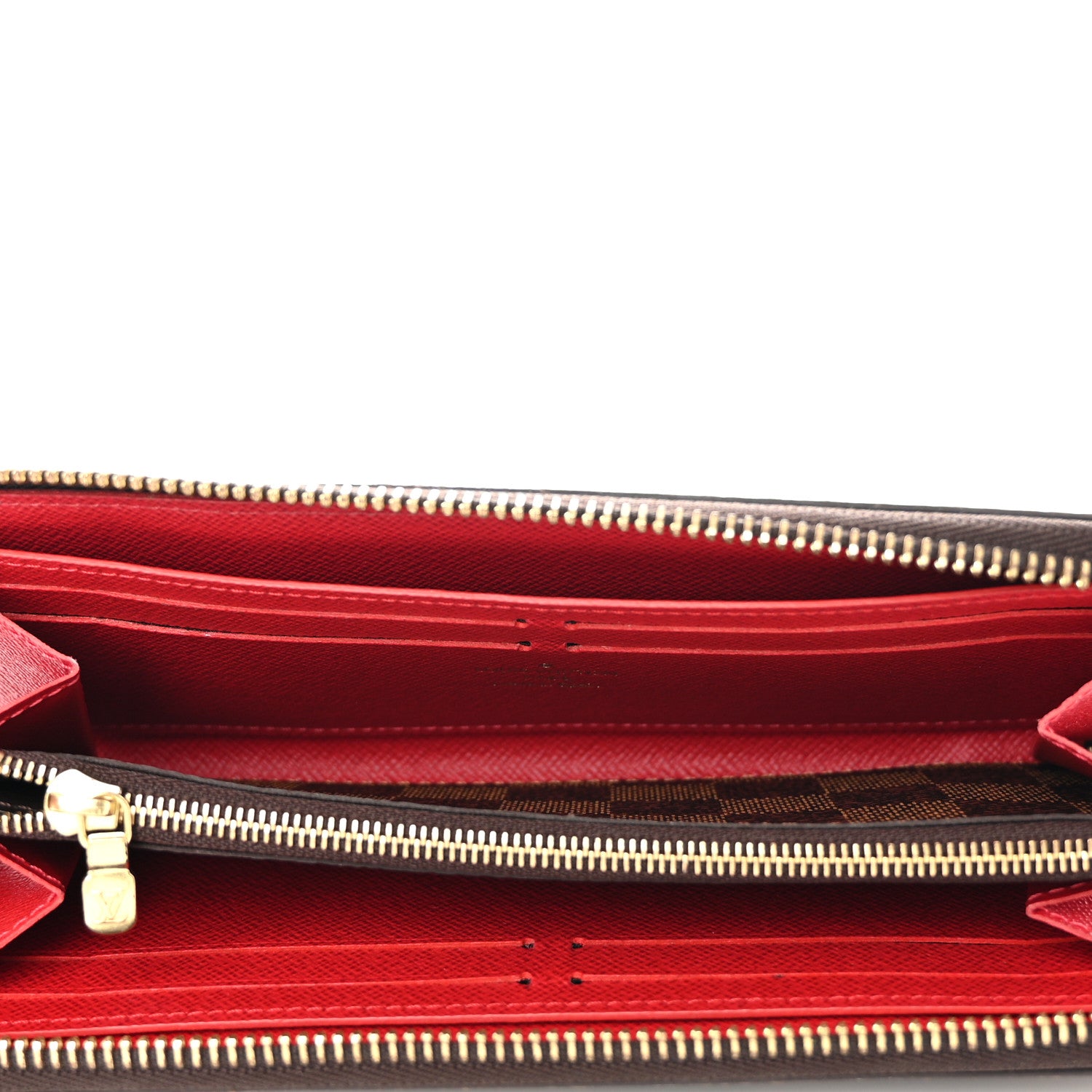 Louis Vuitton Damier Ebene Clemence Wallet Cherry 8 of 12
