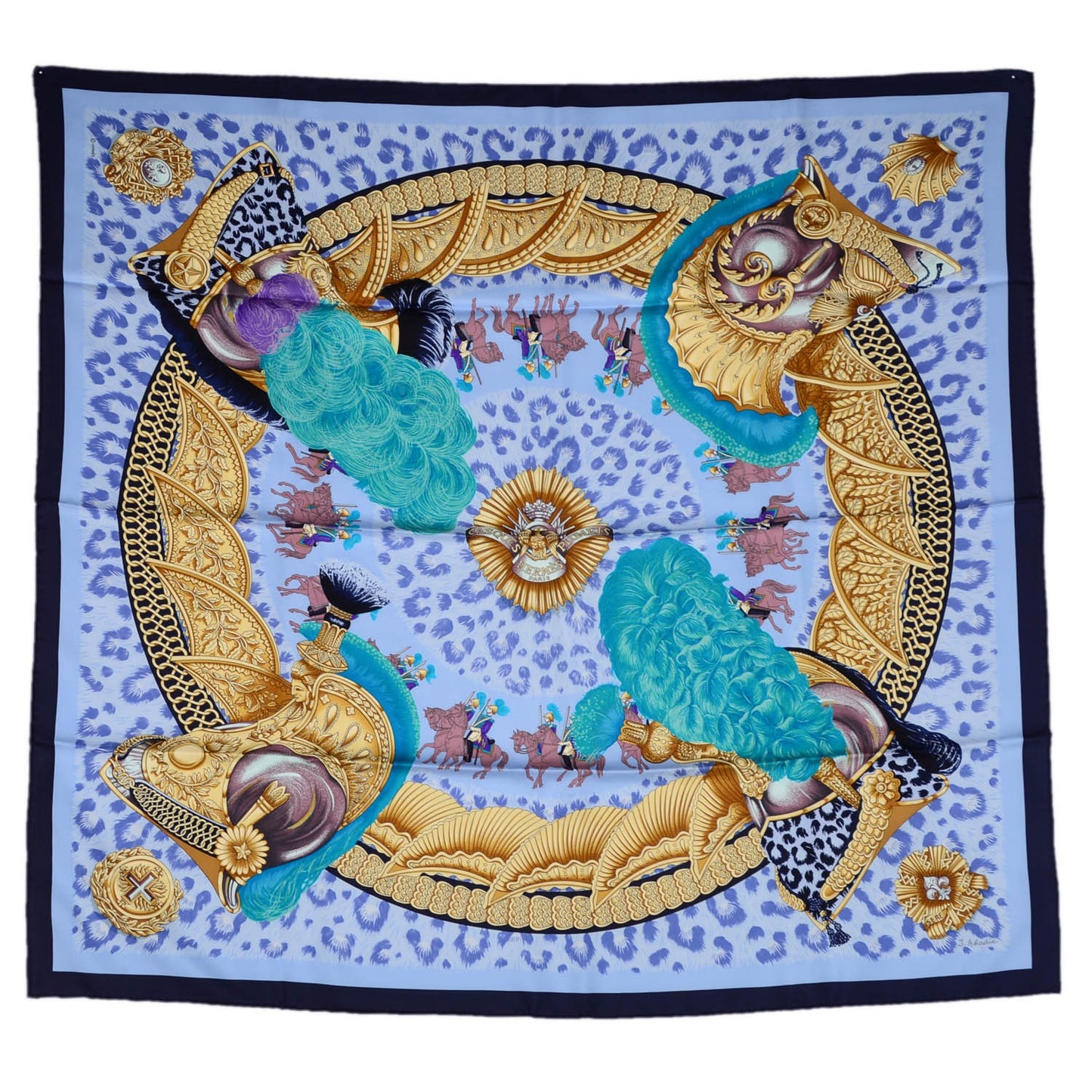Silk Casques Et Plumets Scarf 90