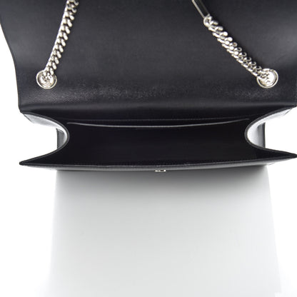 Saint Laurent Grain De Poudre Large Classic Monogram Kate Satchel Black 7 of 8