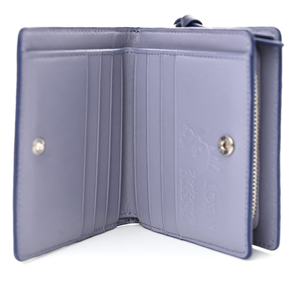 Loewe X HOWLS MOVING CASTLE Satin Calfskin Calcifer Compact Zip Wallet Marine 6 of 13