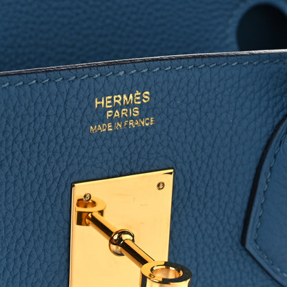 Hermes Togo Birkin 30 Bleu Azur 5 of 12