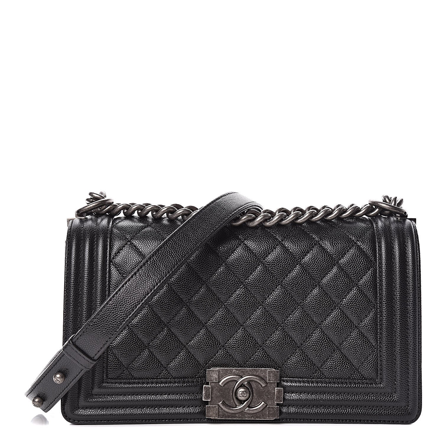 Chanel Caviar Quilted Medium Boy Flap Black 1 of 11