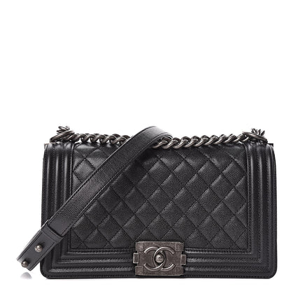 Chanel Caviar Quilted Medium Boy Flap Black 1 of 11