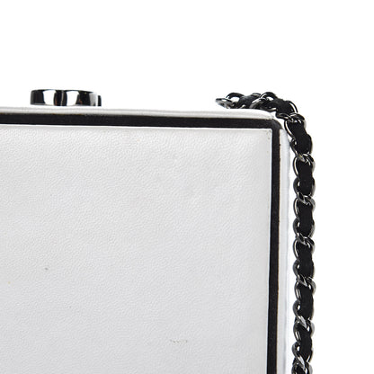 Chanel Lambskin Minaudiere Essential Frame Clutch White 11 of 14
