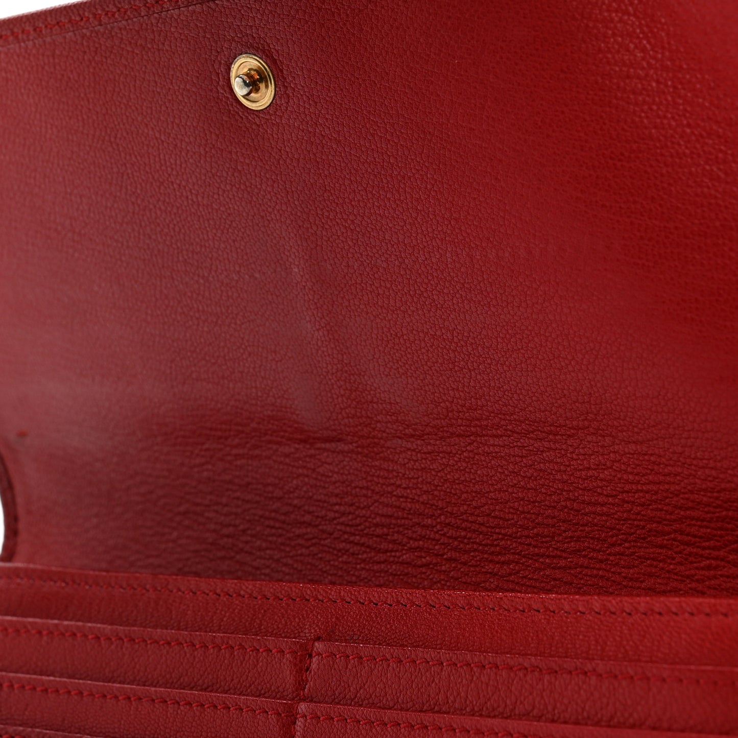 Goatskin Belle De Jour Flap Wallet Rouge Orient