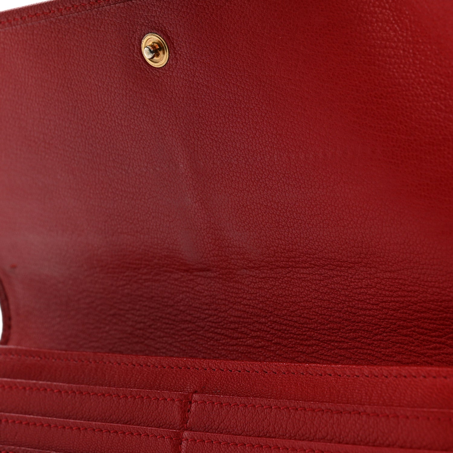 Saint Laurent Goatskin Belle De Jour Flap Wallet Rouge Orient 8 of 13