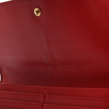 Saint Laurent Goatskin Belle De Jour Flap Wallet Rouge Orient 8 of 13