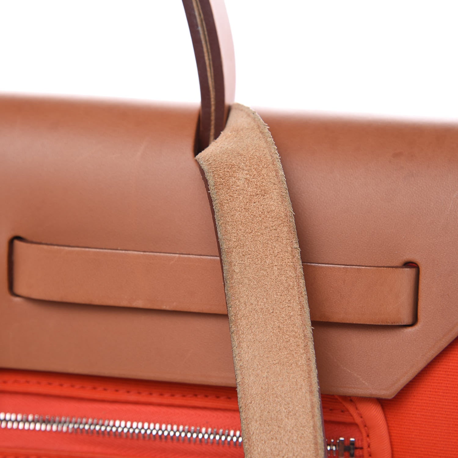 Hermes Vache Hunter Toile Herbag Zip 31 PM Capucine Fauve 11 of 15