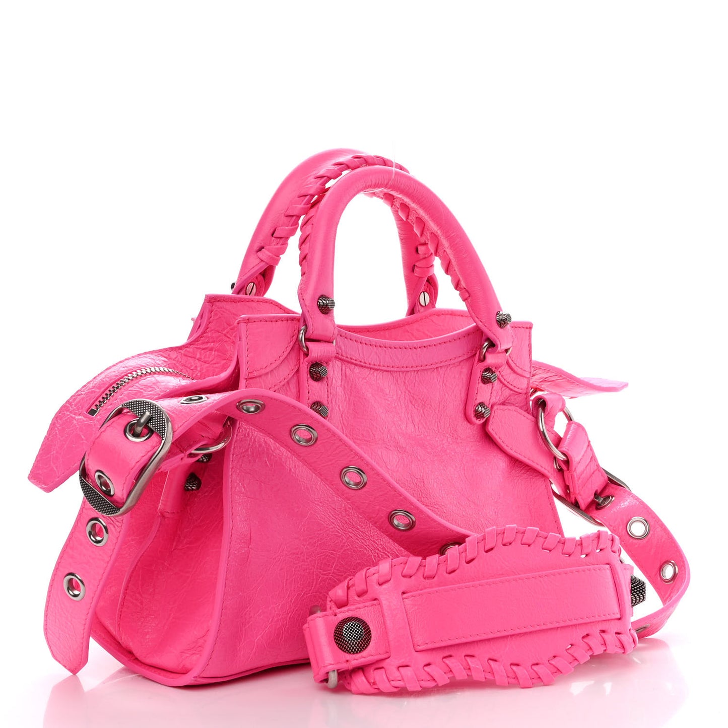Agneau Arena Neo Cagole Handbag XS Fluo Pink