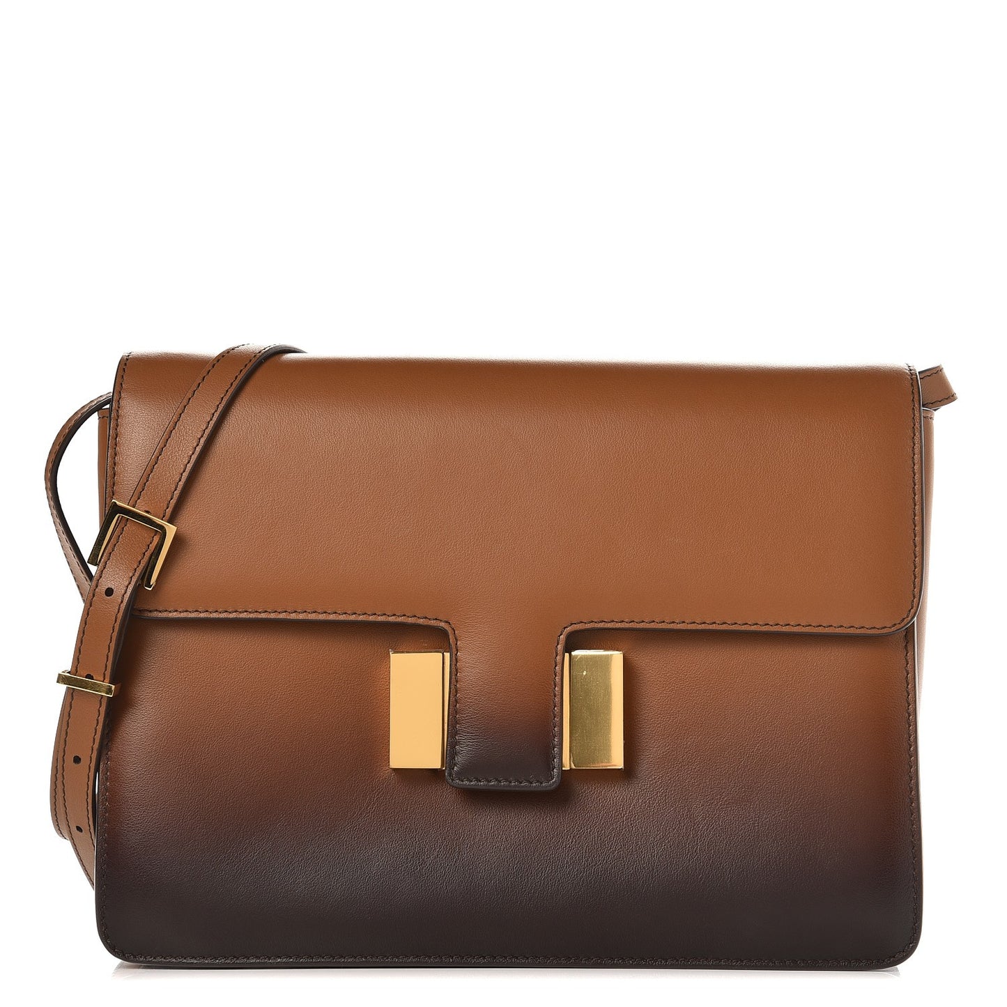 Calfskin Medium Sienna Crossbody Bag Cognac