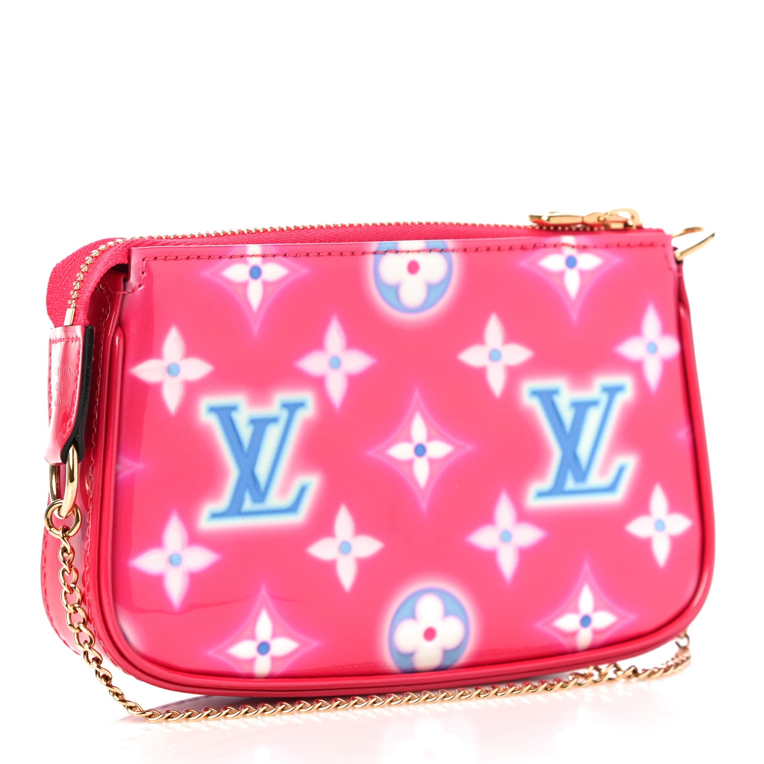 Louis Vuitton Vernis Valentine Mini Pochette Accessories Fuchsia Neon 3 of 10
