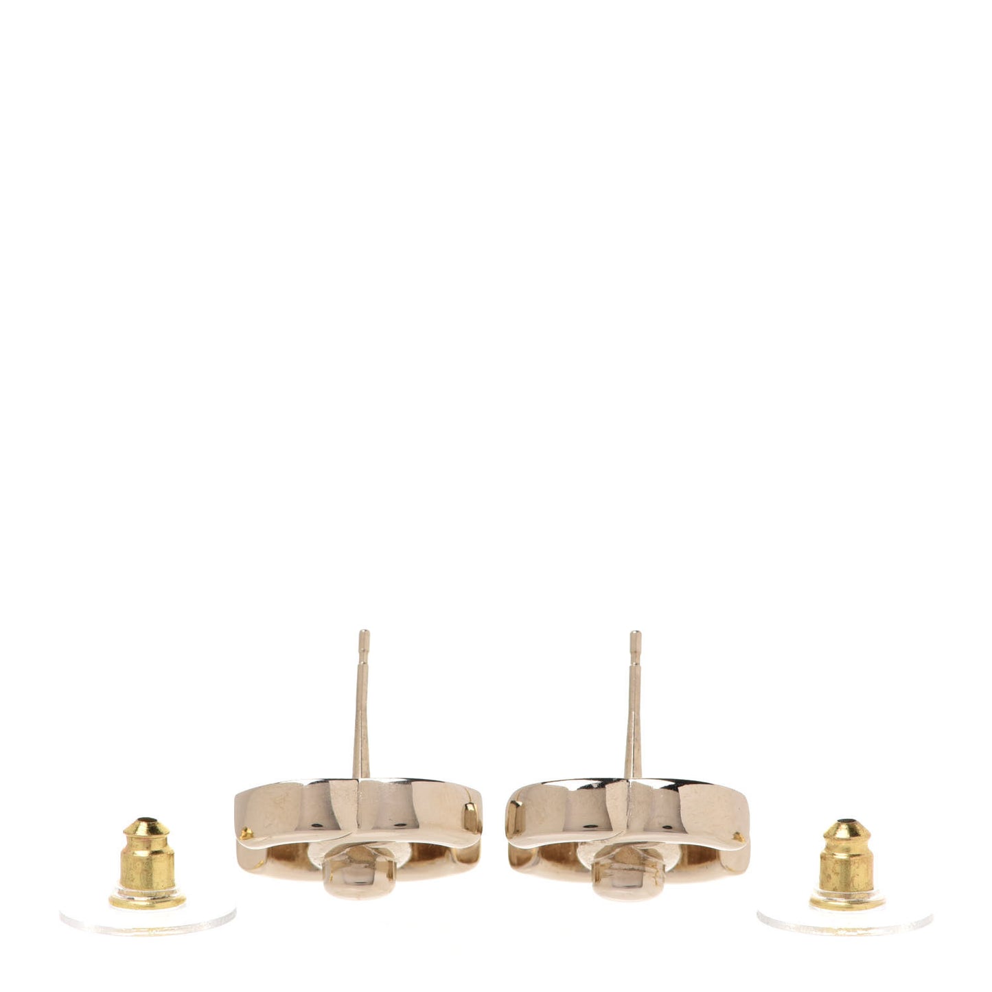 Metal CC Turnlock Earrings Gold