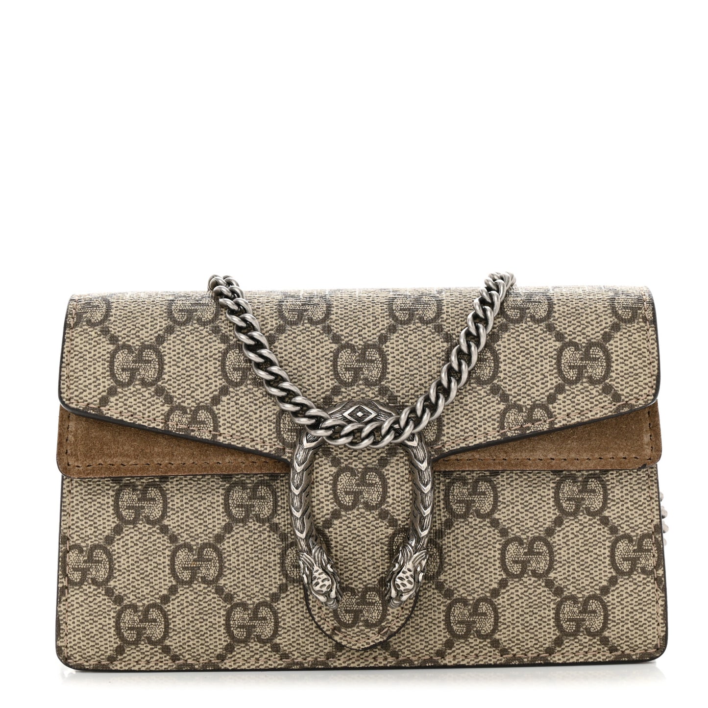 GG Supreme Monogram Super Mini Dionysus Shoulder Bag Taupe