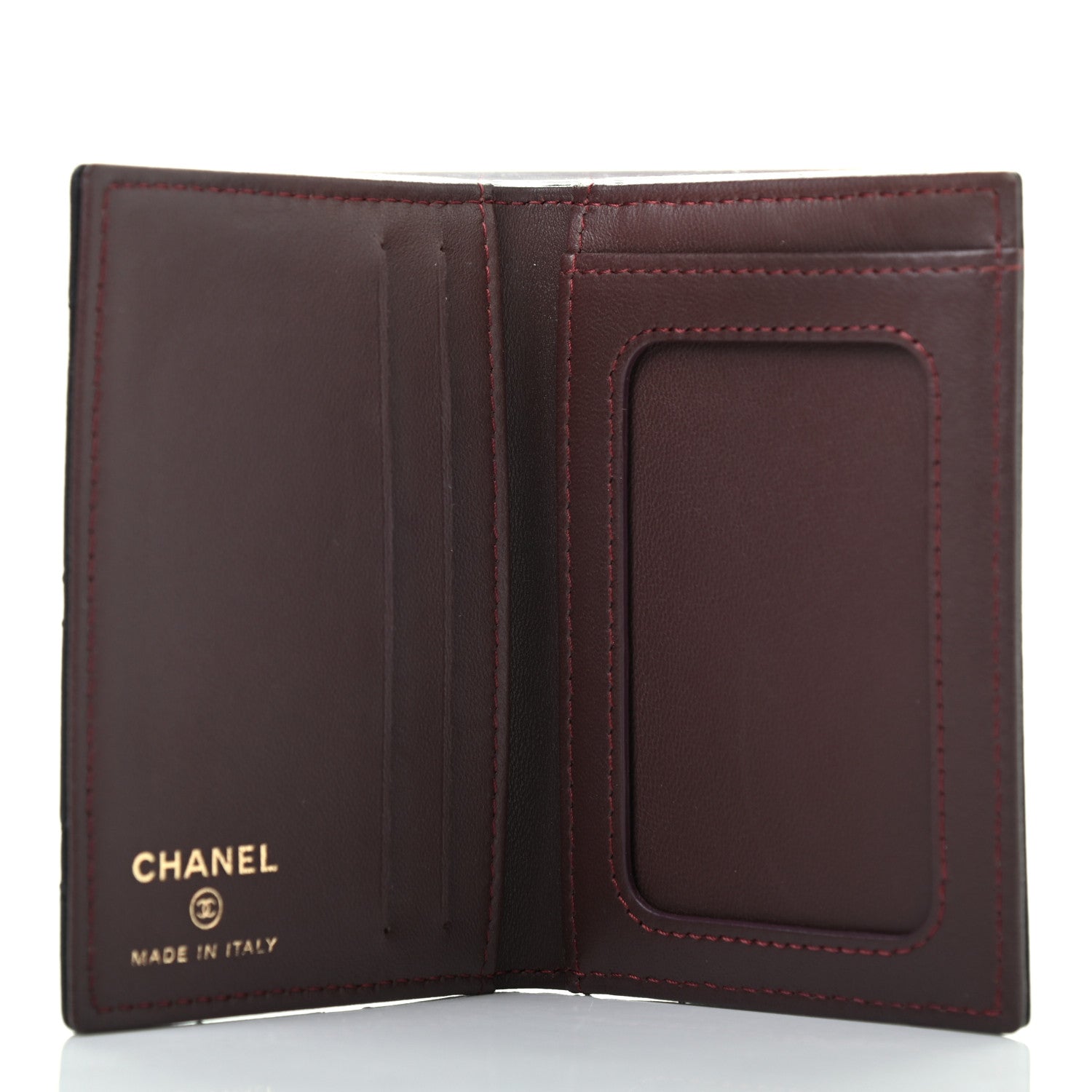 Chanel Lambskin Quilted Card Holder Wallet Black 5 of 7