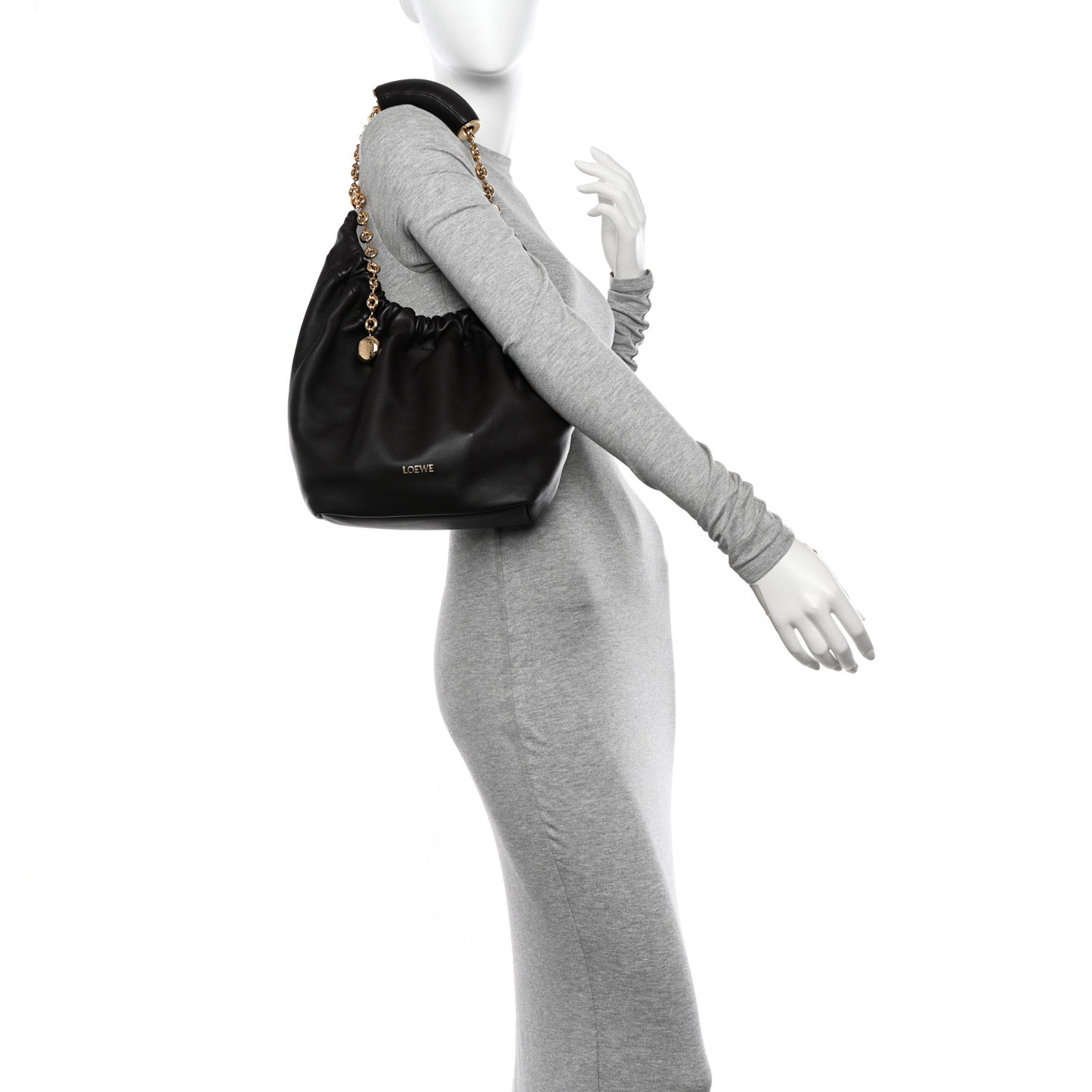 Nappa Small Squeeze Bag Chocolate