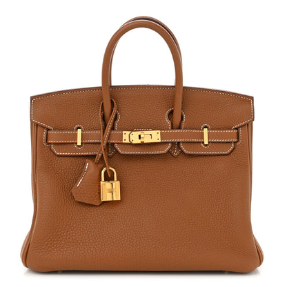 Hermes Togo Birkin 25 Gold 1 of 11