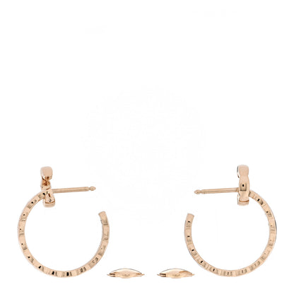 Chanel 18K Beige Gold Medium Coco Crush Hoop Earrings 3 of 5