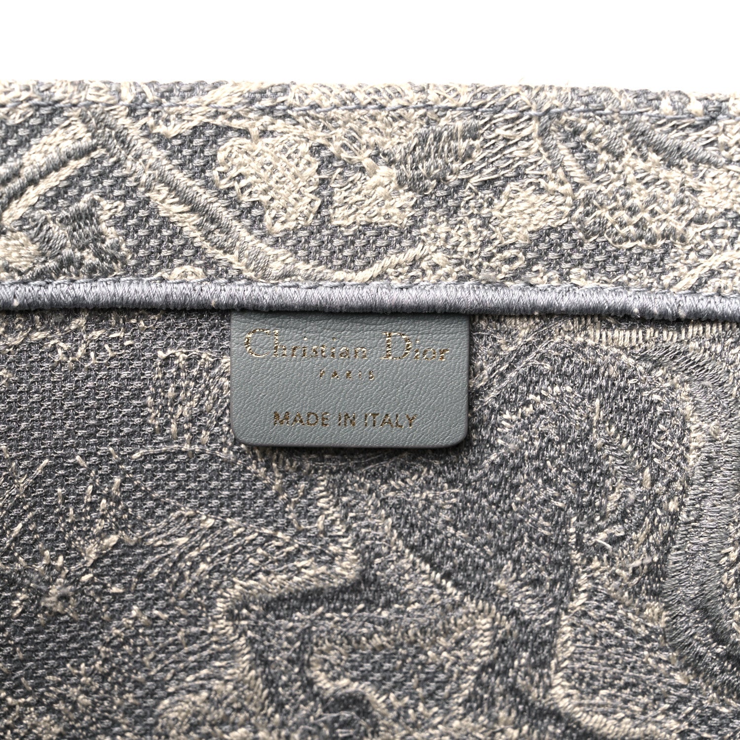 Christian Dior Canvas Embroidered Large Dioriviera Toile De Jouy Book Tote Gray 6 of 10