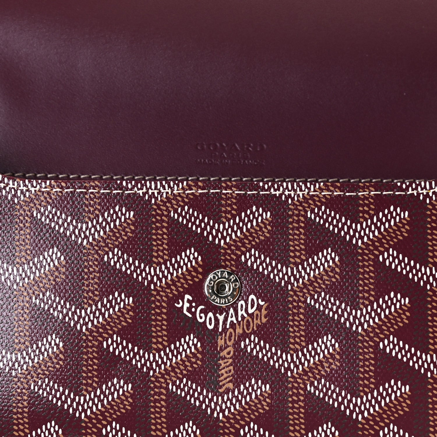 Goyard Goyardine Monte Carlo Bois Clutch Bordeaux 6 of 9