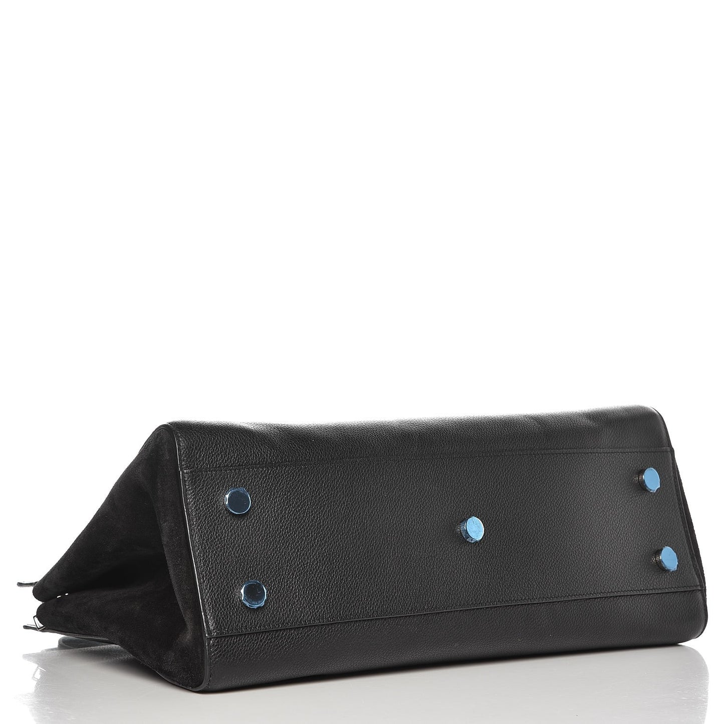 Grained Calfskin Suede Medium Cabas Rive Gauche Black