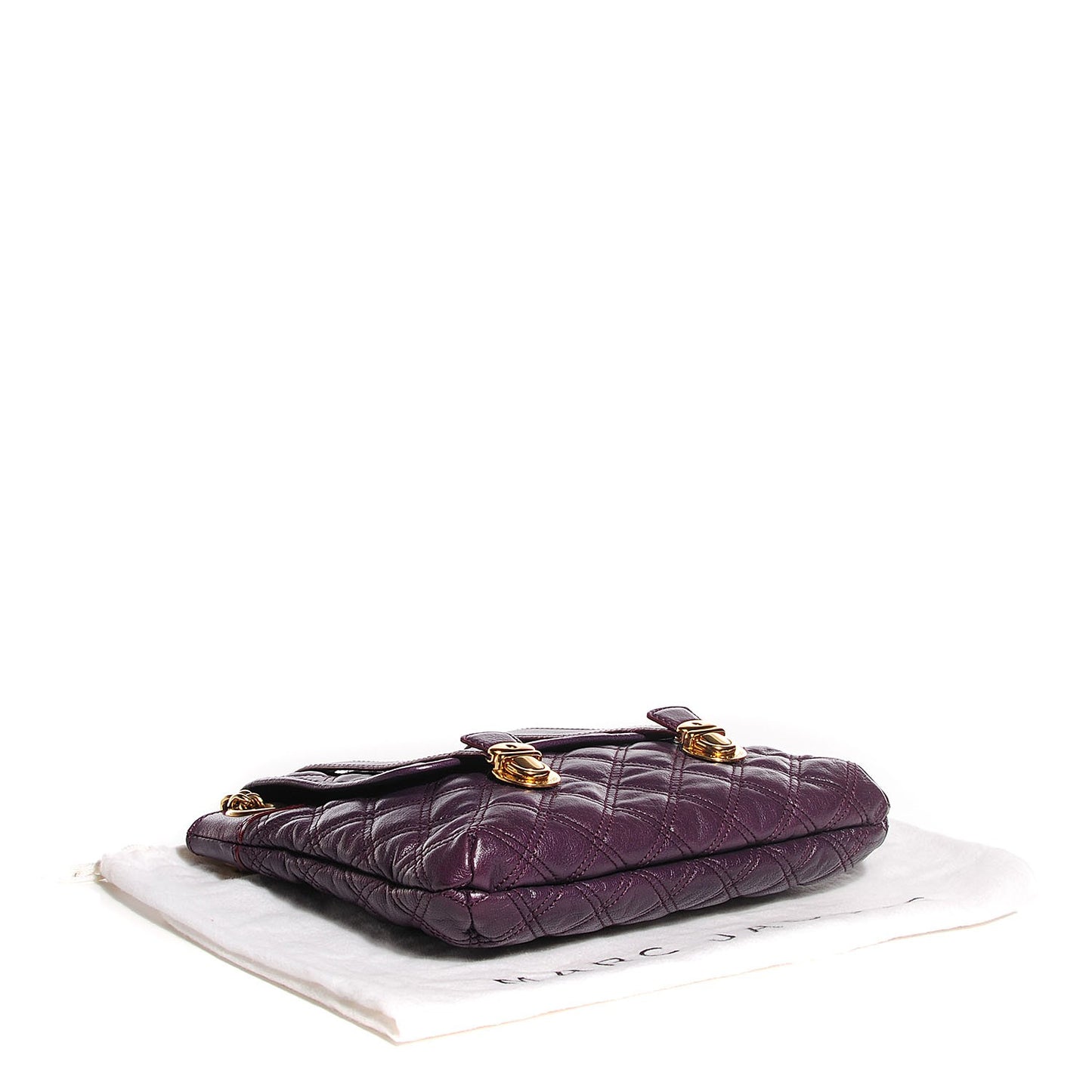 Goatskin Quilted Mary Flap Purple
