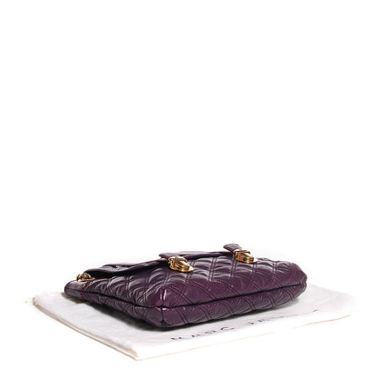 Marc Jacobs Goatskin Quilted Mary Flap Purple 4 of 9