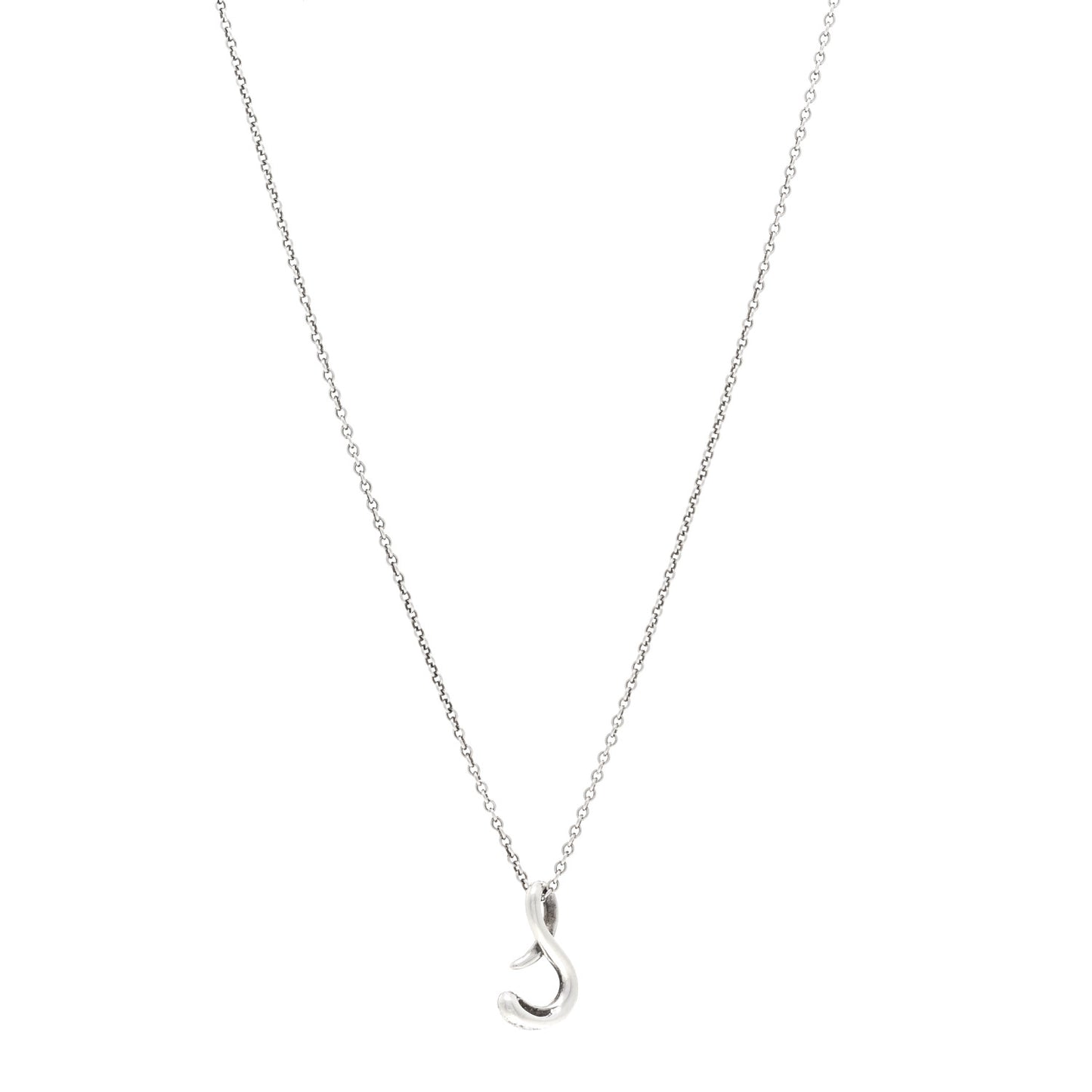 Sterling Silver Elsa Peretti Letter S Pendant Necklace