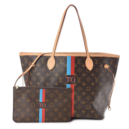 Louis Vuitton Monogram My LV Heritage Neverfull MM Blue Clair Rouge 1 of 11