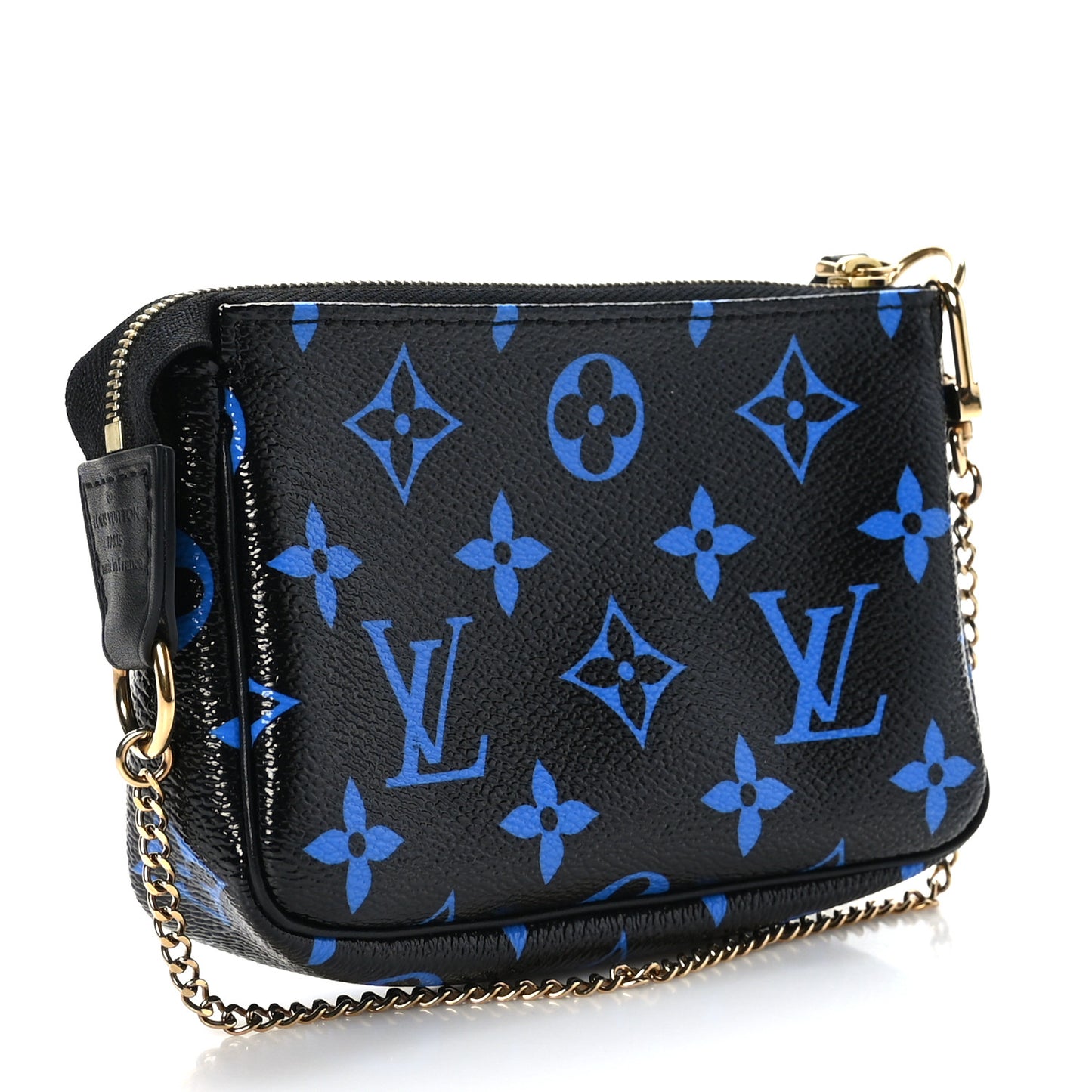 Colored Monogram Mini Pochette Accessories Blue Black