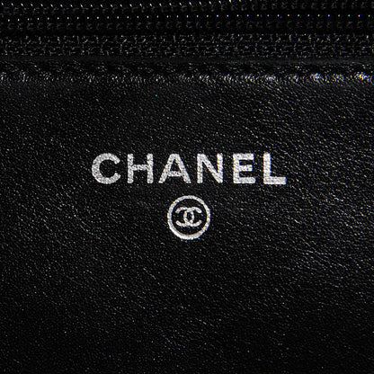 Chanel Patent Quilted Wallet On Chain WOC Black 6 of 8