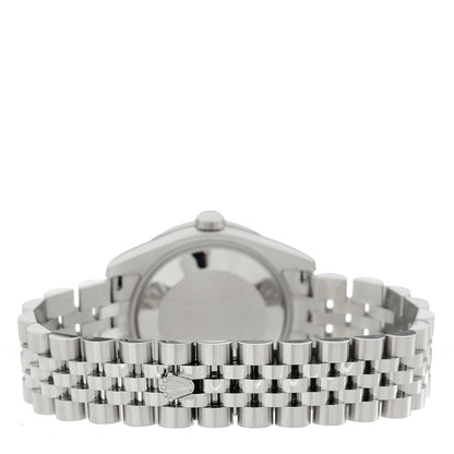 Rolex Stainless Steel 18K White Gold Diamond Bezel 31mm Oyster Perpetual Datejust Watch Silver 278384RBR 6 of 8