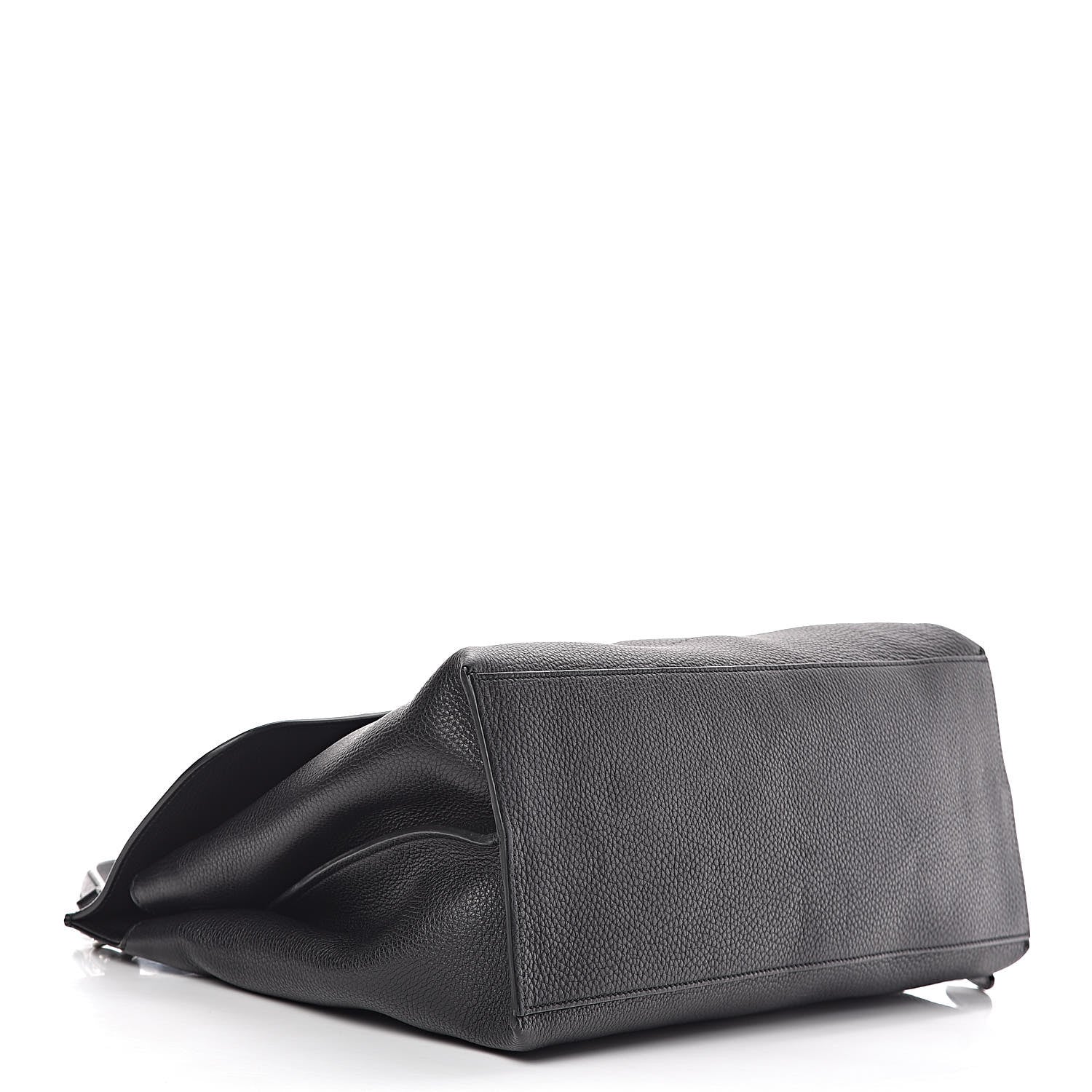 Gucci Pebbled Calfskin Large Bamboo Daily Top Handle Bag Black 4 of 10