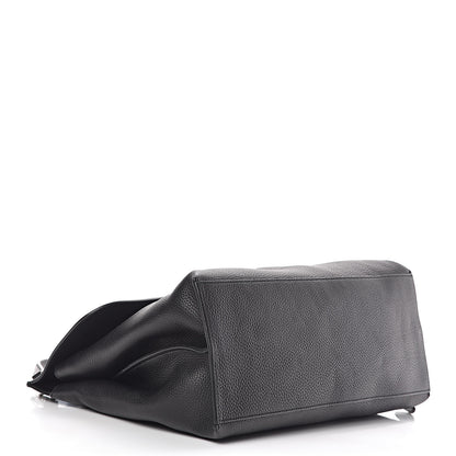 Gucci Pebbled Calfskin Large Bamboo Daily Top Handle Bag Black 4 of 10
