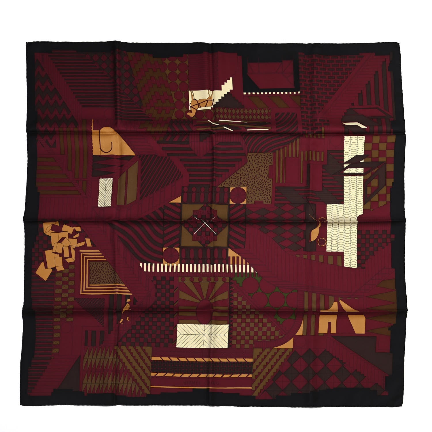 Hermes Silk Promenade Au Faubourg Scarf 90 1 of 6