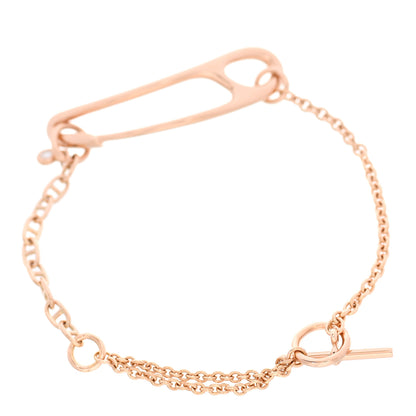 Hermes 18K Rose Gold Diamond MM Chaine d'Ancre Punk Bracelet ST 2 of 4