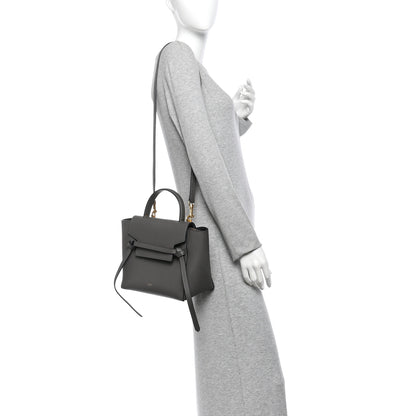 Celine Baby Grained Calfskin Micro Belt Bag Grey 2 of 10