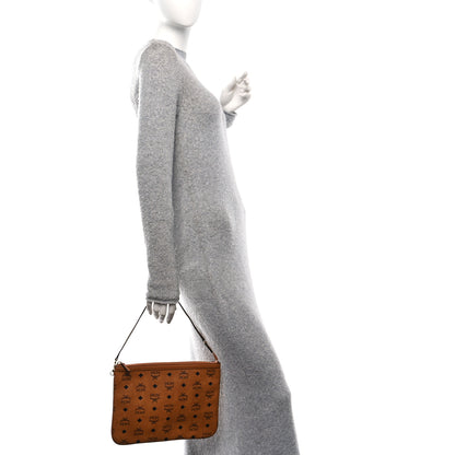 MCM Visetos Liz Shopper Tote Pouch Cognac 2 of 9