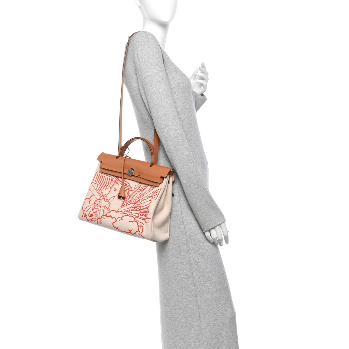 Vache Hunter Toile Pegase Pop Herbag Zip Retourne 31 PM Capucine Ecru