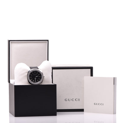 Gucci Stainless Steel Calfskin 44mm GG2570 Toscano Quartz Watch Black 9 of 9