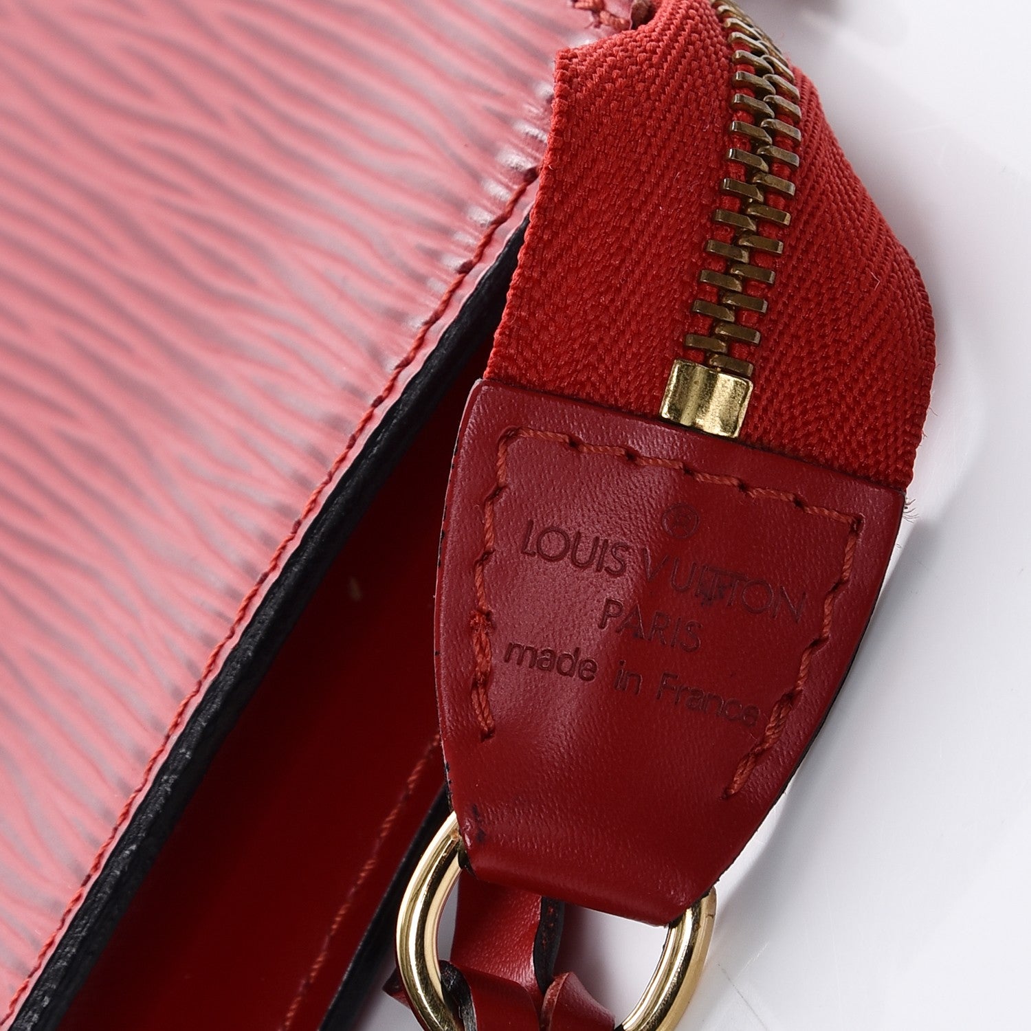 Louis Vuitton Epi Pochette Accessories 24 Castillan Red 6 of 10