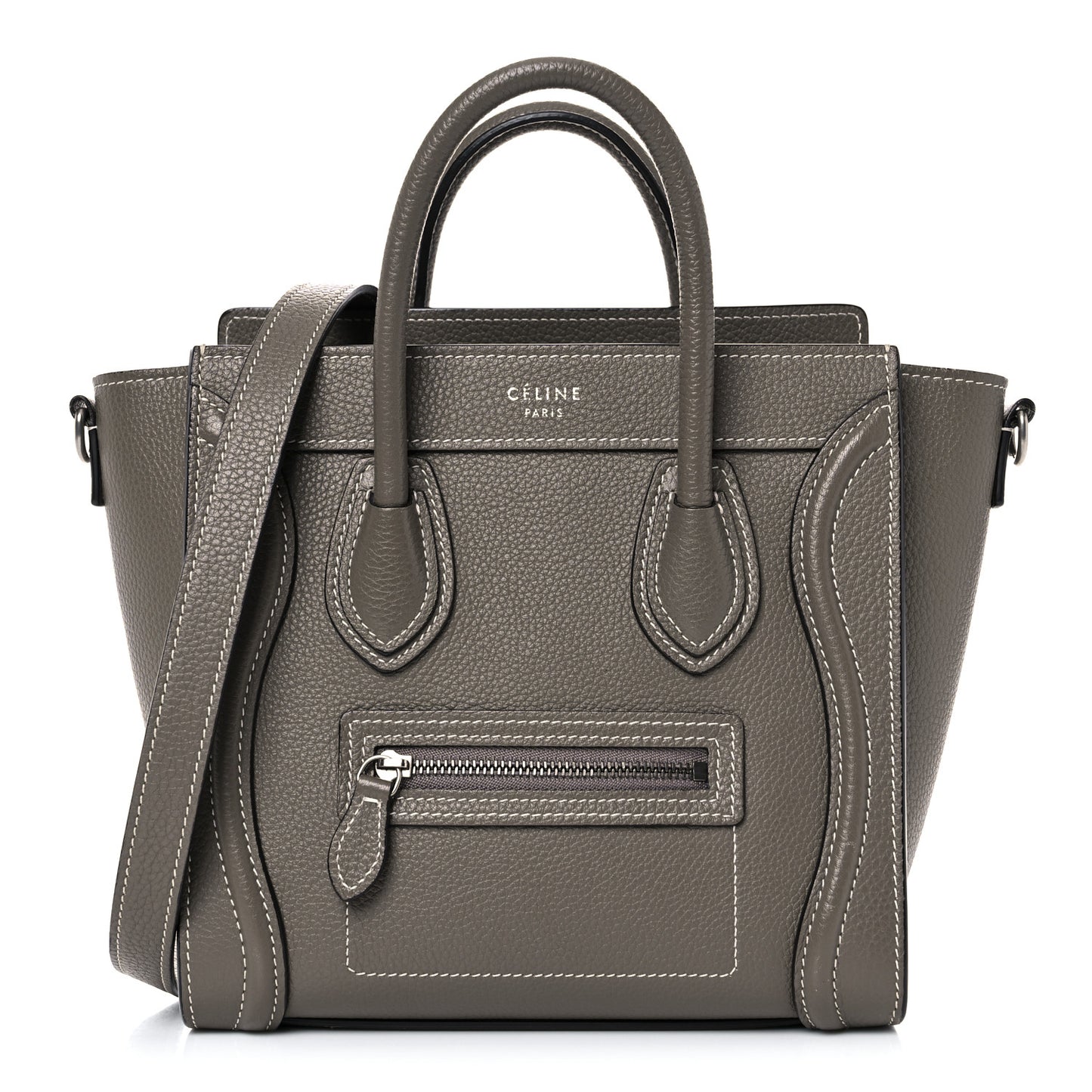 Drummed Calfskin Nano Luggage Souris