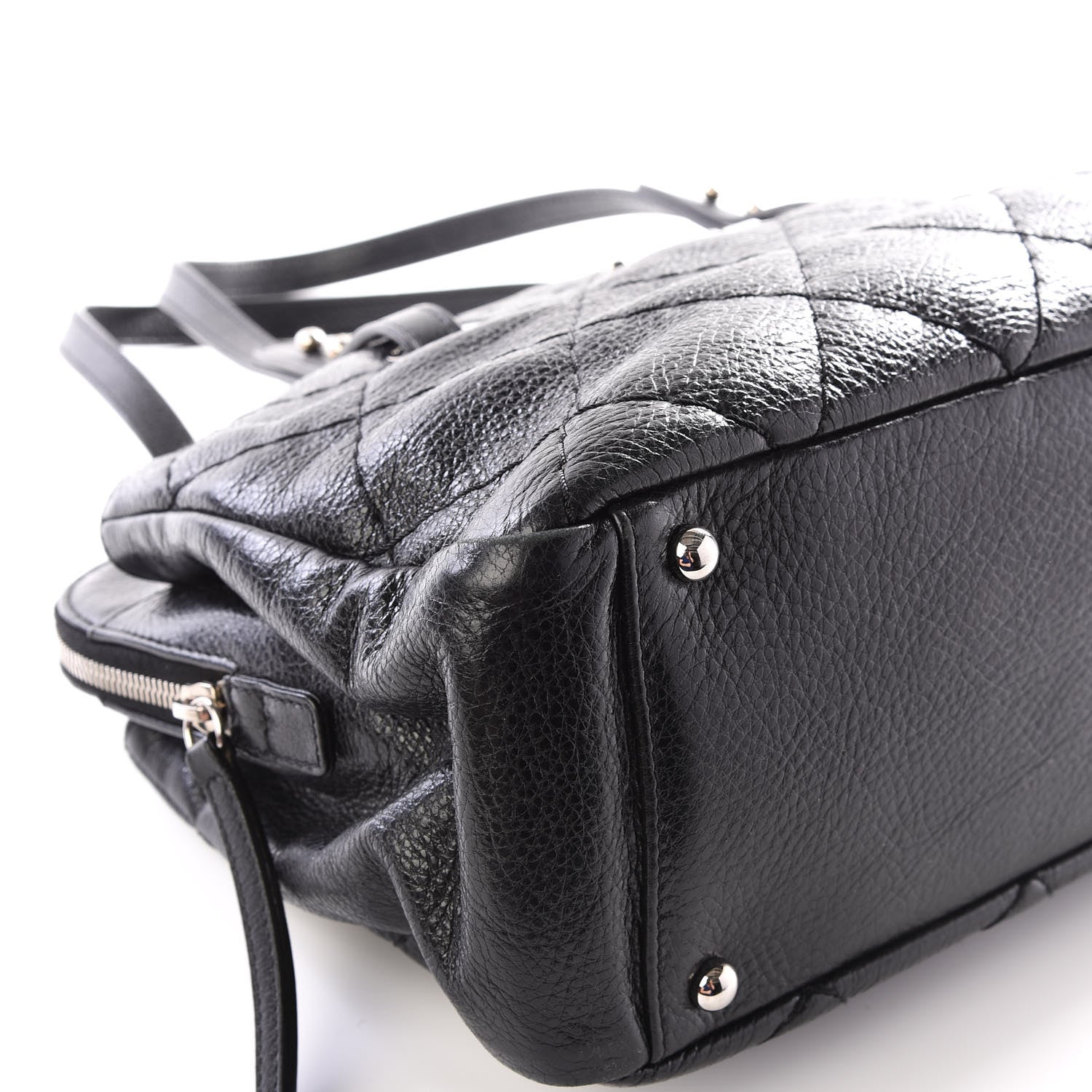 Chanel Glazed Calfskin On the Road Zip Tote Black 5 of 11