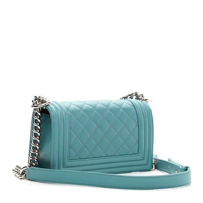 Chanel Calfskin Quilted Small Boy Flap Turquoise 3 of 11