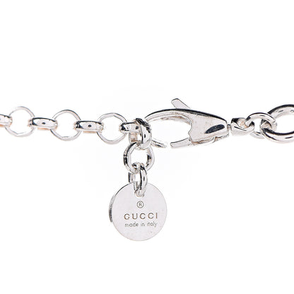 Gucci Sterling Silver Interlocking GG Pendant Beaded Necklace 7 of 8