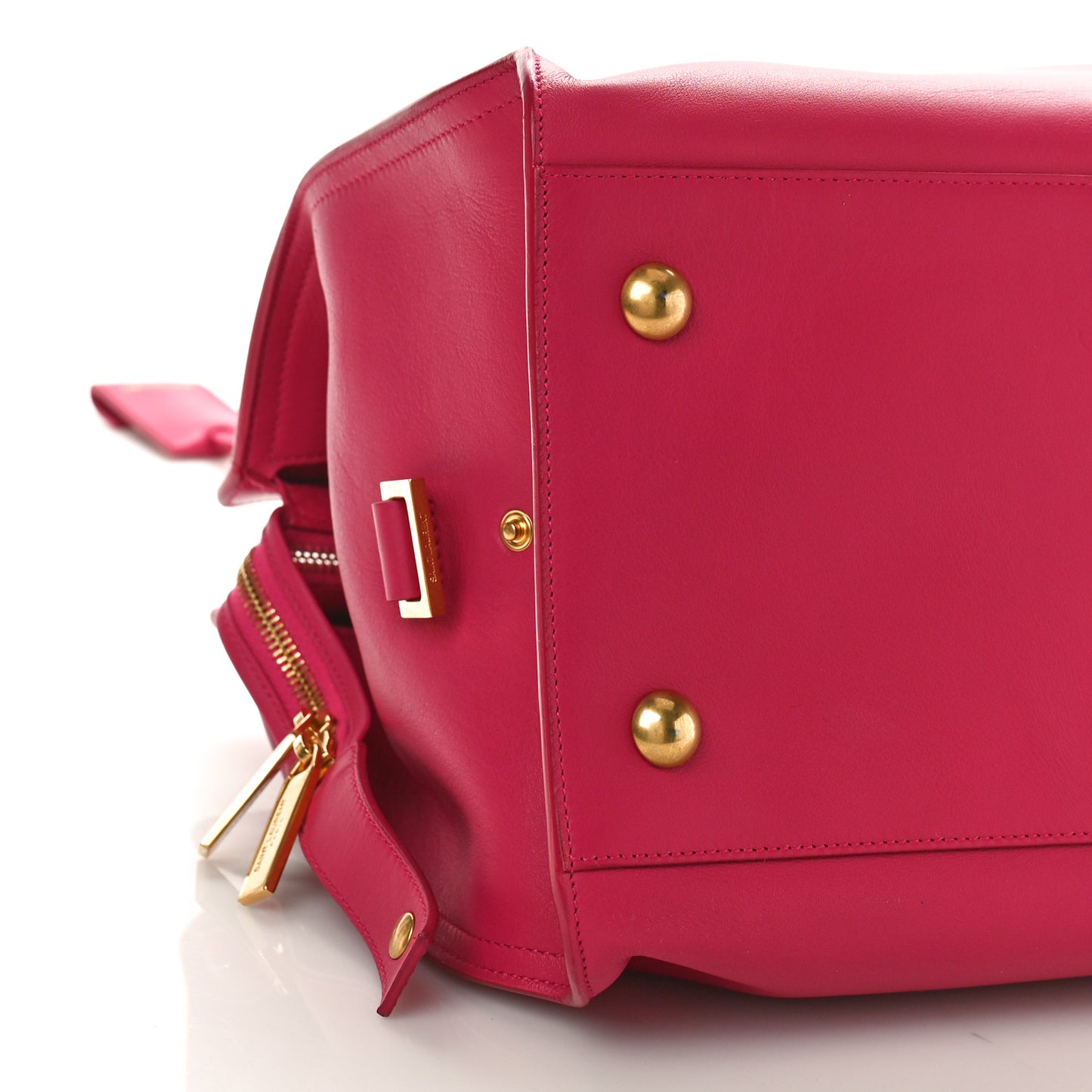 Calfskin Small Classic Y Cabas Fuchsia