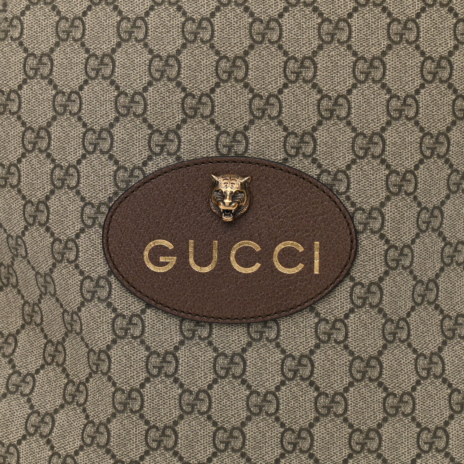 Gucci GG Supreme Monogram Neo Vintage Drawstring Backpack Beige New Acero Crop 8 of 8