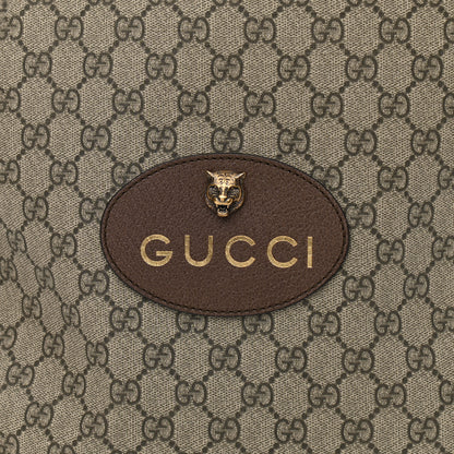 Gucci GG Supreme Monogram Neo Vintage Drawstring Backpack Beige New Acero Crop 8 of 8